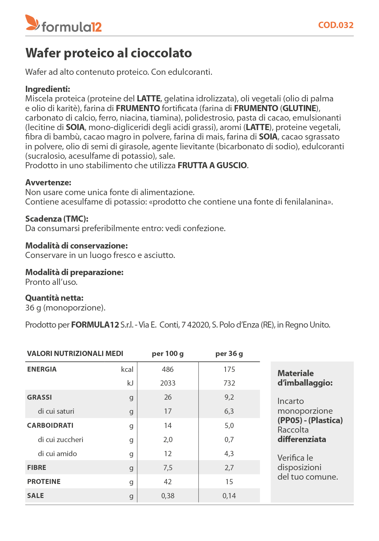 032_Wafer proteico al cioccolato